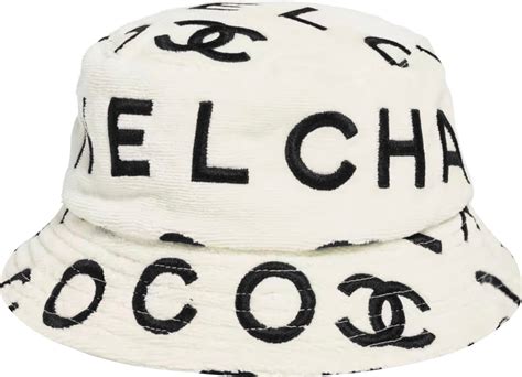 white chanel bucket hat|chanel white headband.